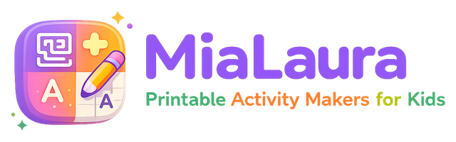 MiaLaura — Printable Activity Makers for Kids